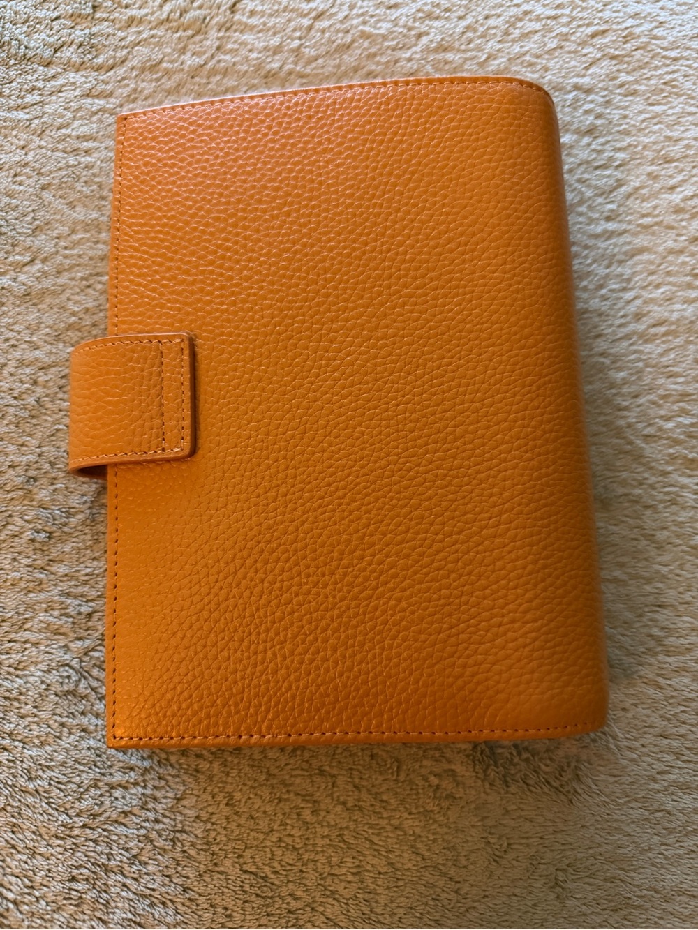 Mustard Yellow Leather Planner/Wallet with Snap Closure - Picture 2 of 10